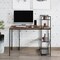Modern All-In-One Computer Desk Wood Steel Rustic Brown 41.25" Home Office